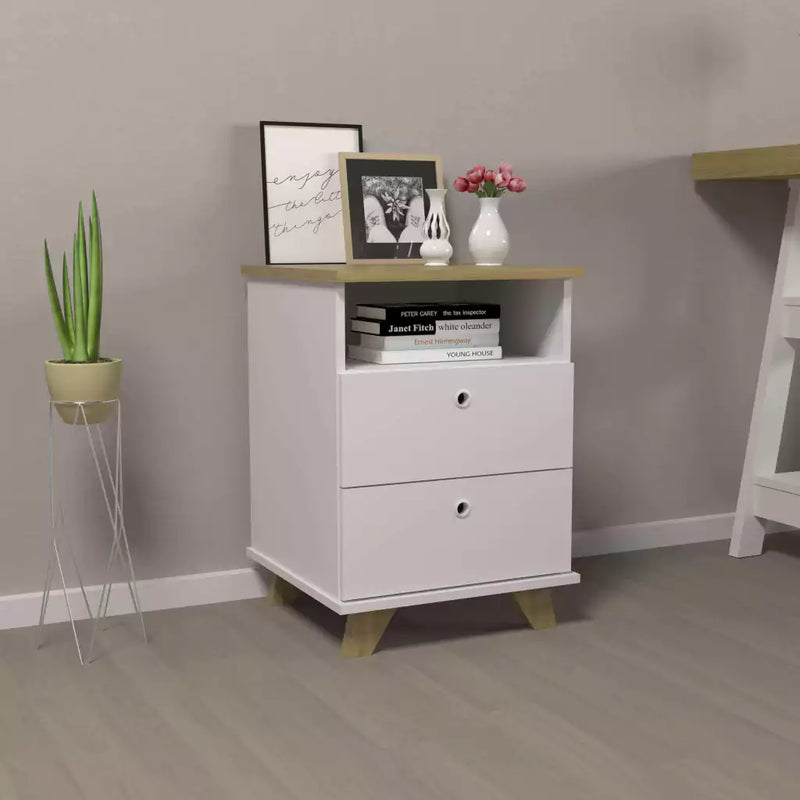 Gaveteiro Retrô com 02 Gavetas e 01 Nicho