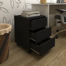 Gaveteiro 03 Gavetas com Rodinhas - Preto