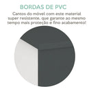 Gaveteiro 03 Gavetas com Rodinhas - Grafite e Branco