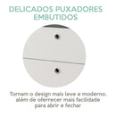 Gaveteiro 03 Gavetas com Rodinhas - Grafite e Branco