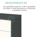 Gaveteiro 03 Gavetas com Rodinhas - Grafite e Branco