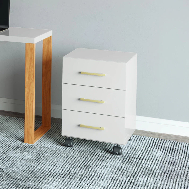 Gaveteiro com 3 gavetas MDF - Branco