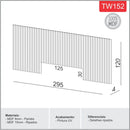 Cabeceira Ripada MDF Para Cama de Casal 2,95m