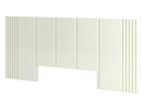 Cabeceira com Painel Ripado de 270cm 100% MDF Off White